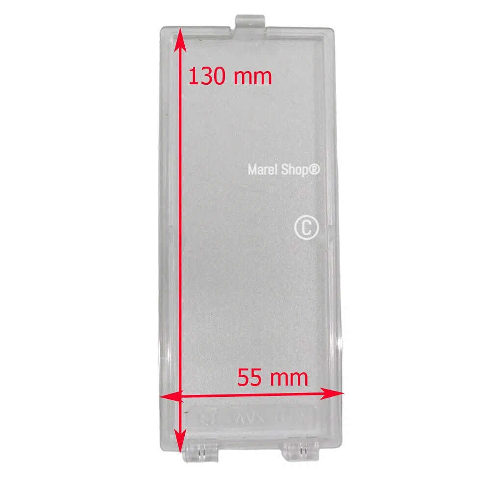 Marel Shop® - Plafoniera Copertura Lampada 130 x 55 mm per Cappa compatibile con Elica Whirlpool per Modelli: WCT64FLSK - PRF01426 - PRF01427 - BCT63FLSX