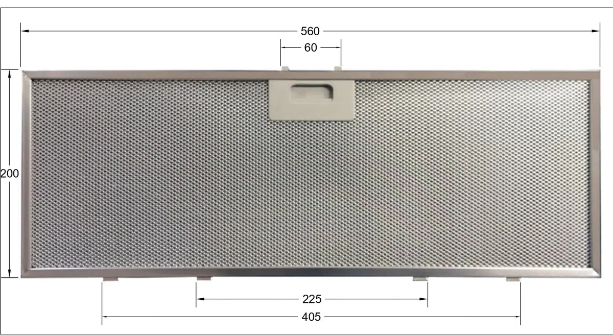 REDPOINT® FILTRO ALLUMINIO per CAPPE ELICA BOX - IN mm.560 x 200 x 9