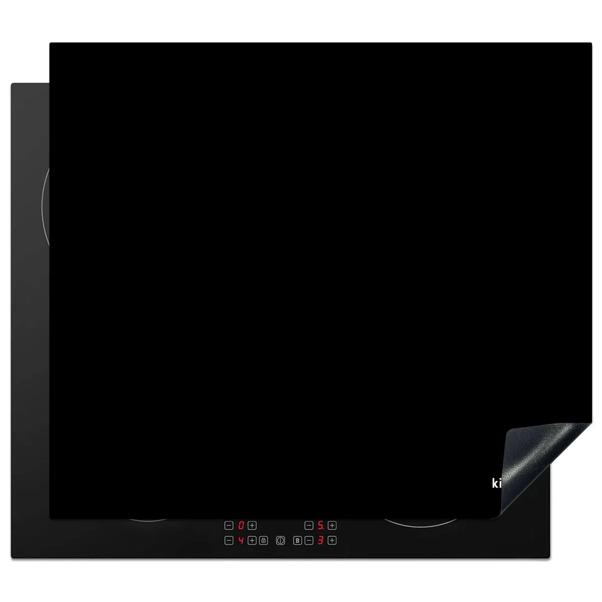 KitchenYeah© Protezione Piano Cottura Tappetino per Induzione 60x52 cm Cucina Proteggi Coprifornello Antiscivolo Nero - Colore