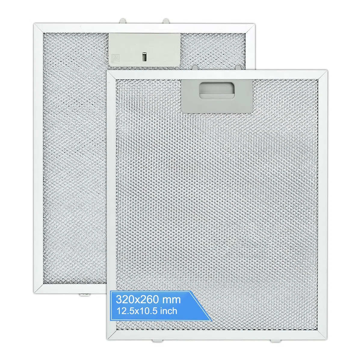 Filtro in alluminio a 5 strati per cappa da cucina, 2 pezzi, filtro antigrasso in metallo, 320 x 260 mm, filtro universale per cappa da cucina adatto per molte marche leader di cappe da cucina
