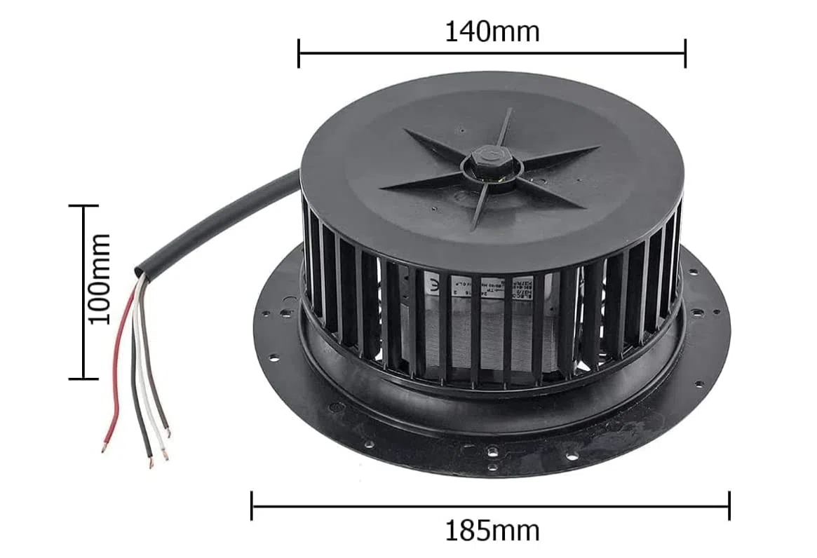 FIGEVIDA Motore Universale per Cappa Aspirante Faber Turboair 3 Velocità 135W 230V 50Hz Mod. K271896F Senso Orario RH Direzionale Ø 140/185 mm (MOTORE)