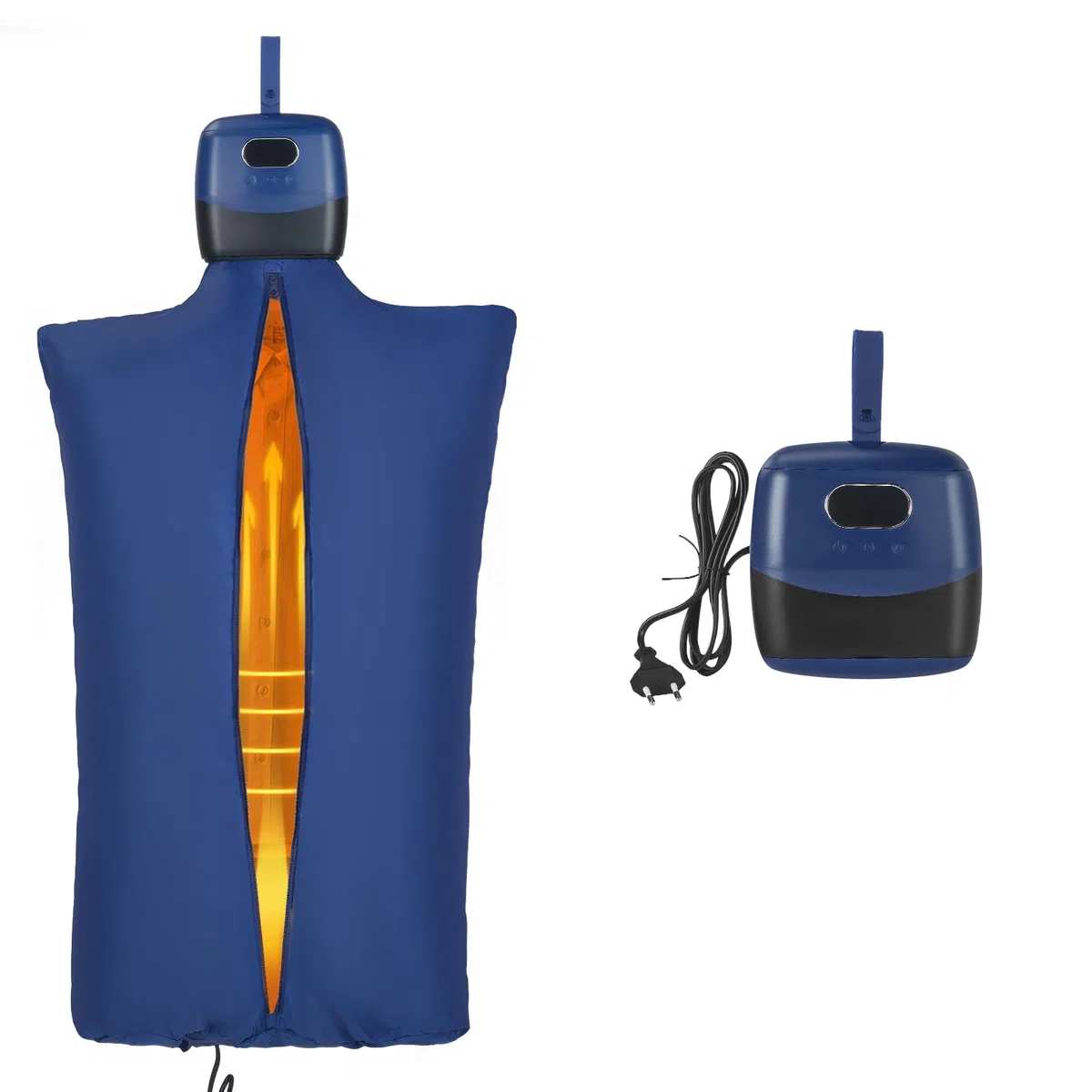 asciugatrice portatile,600W asciugatrice portatile compatta con timer,PTC asciugatrice elettrica Impostazioni 55℃/65℃ asciugatrice slim massimo 15kg,circolazione dell'aria calda a 360°